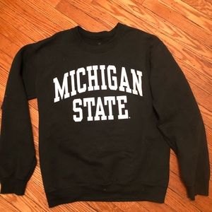 Army green Michigan State Crewneck sweatshirt